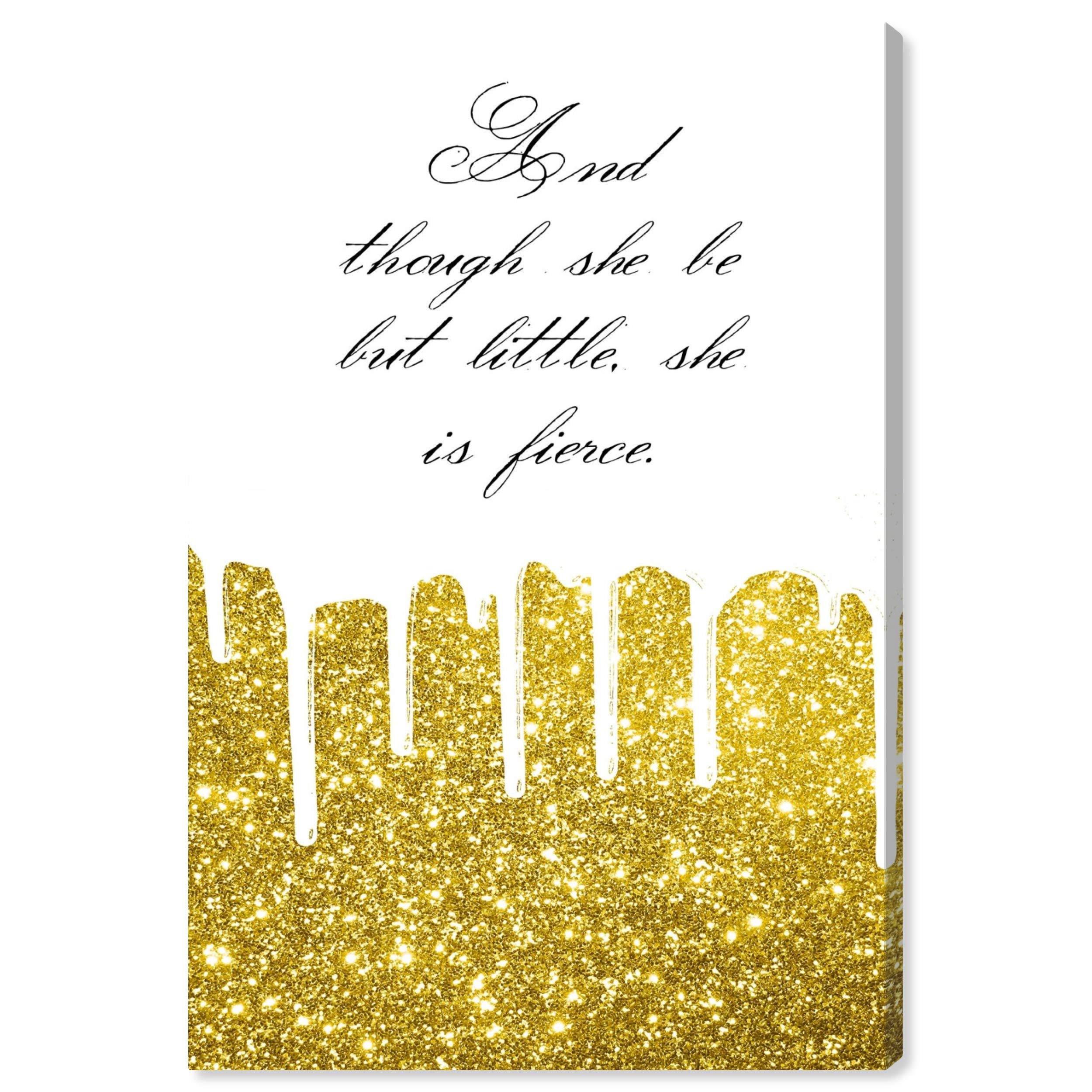 Fierce Typography Wall Art Canvas Print - 30