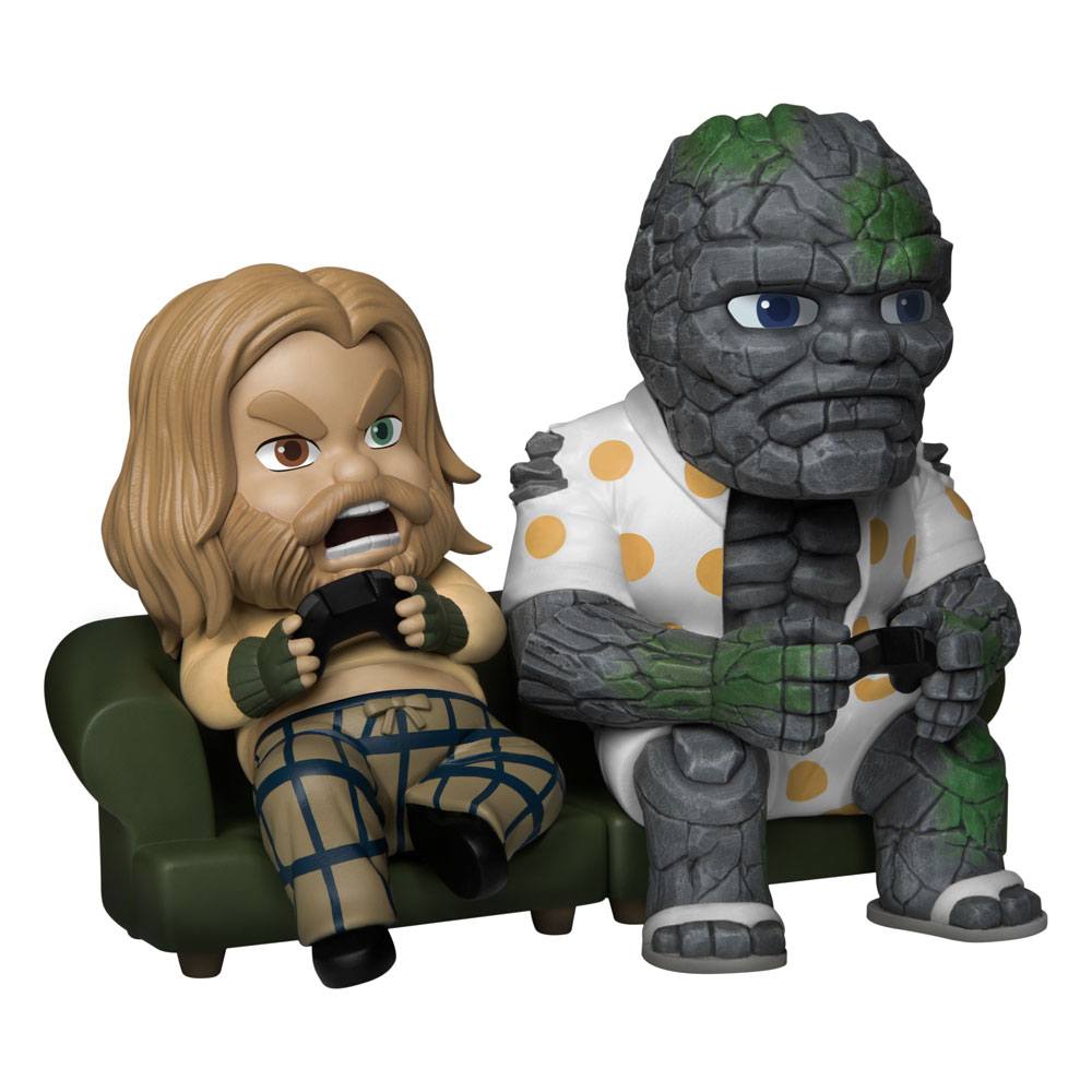 Bro Thor & Korg Game Time Mini Egg Attack SDCC Exclusive Action Figures - Collectible Marvel Superhero Toys for Display & Gifts