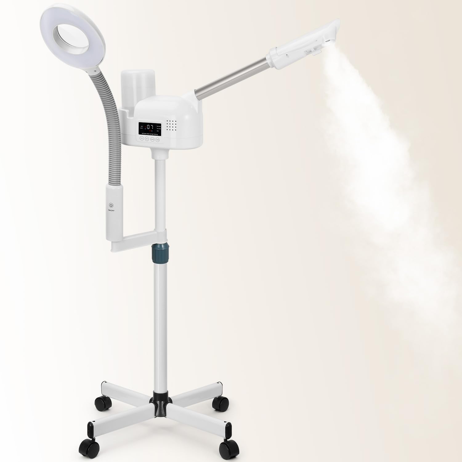 Professional 2-in-1 Facial Steamer with 5X Magnifying Lamp & PTC Heating Technology - Esthetician Grade Face Steamer for Deep Cleansing, Blackhead Removal & Skin Hydration | Perfect for Salon, Spa & Home Beauty Care Routine