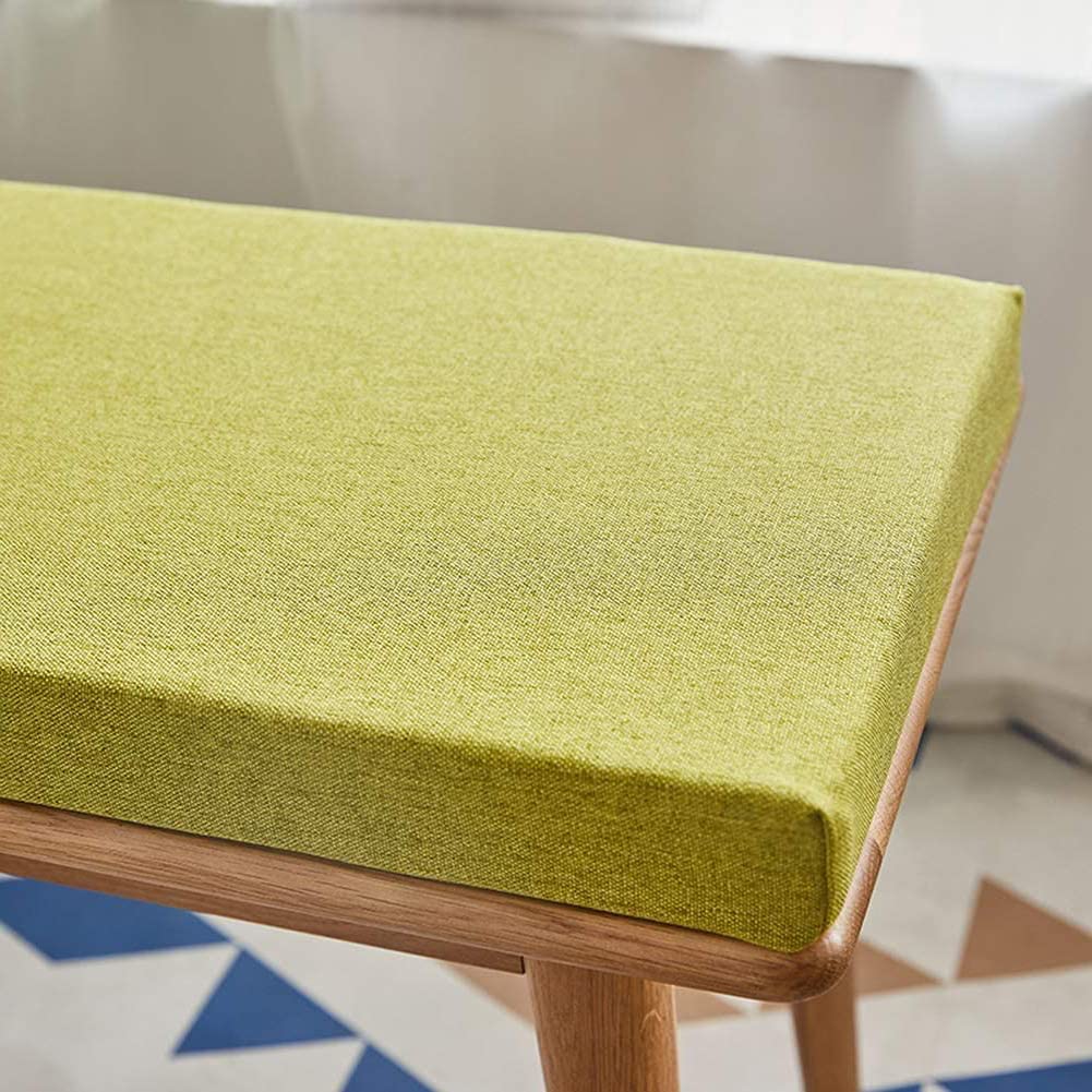 Comfortable Indoor/Outdoor Loveseat Cushion - Non-Slip Patio Swing & Porch Bench Pad - Lightweight Rectangle Chair Cushion for Garden, Dining & Sofa (Green, 40x12 Inch) - Perfect for Relaxing on Porch Swings, Outdoor Benches & Sunroom Lounging