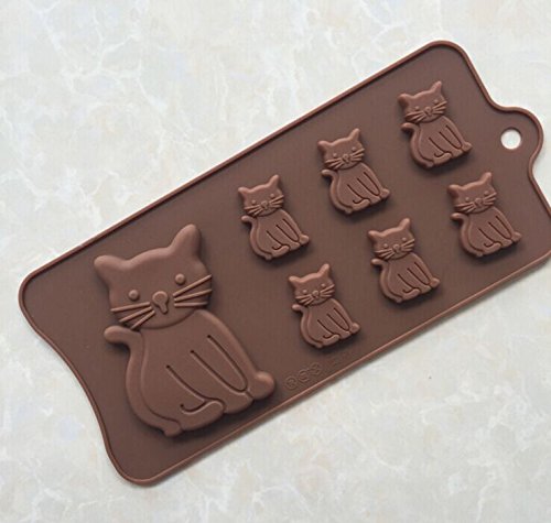 Premium Cat-Shaped Silicone Mold for Candy, Chocolate, Cake & Jelly - Food-Grade Baking Tool (xj568) - Perfect for DIY Desserts, Party Treats & Holiday Gifting