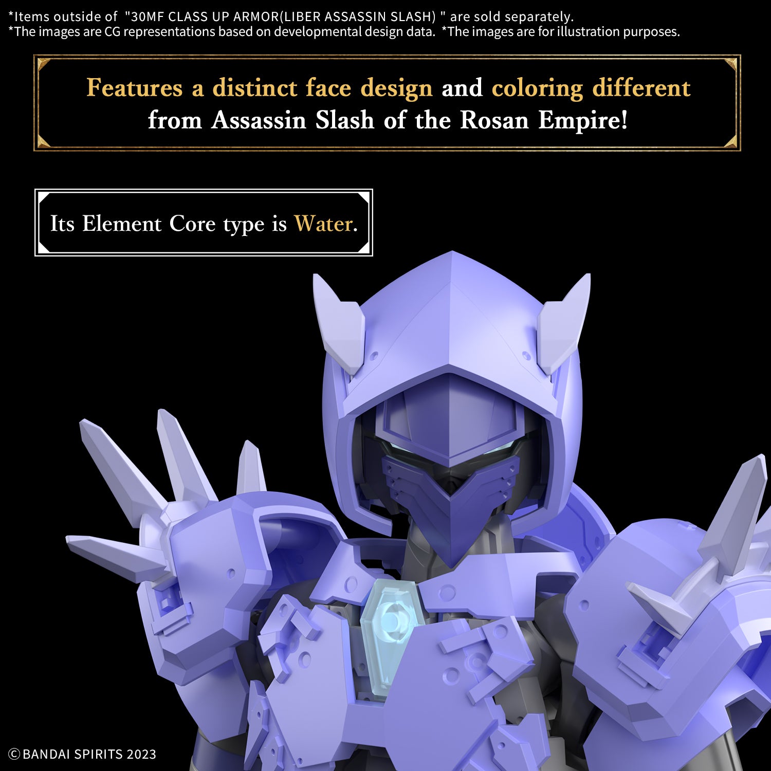 Bandai 30 Minutes Fantasy 30MF A 11 1/144 Scale Class Up Armor (Liber Assassin Slash) Model Kit - Perfect for Anime Collectors & Gundam Builders - Great for Display, Customization & Action Figure Battles