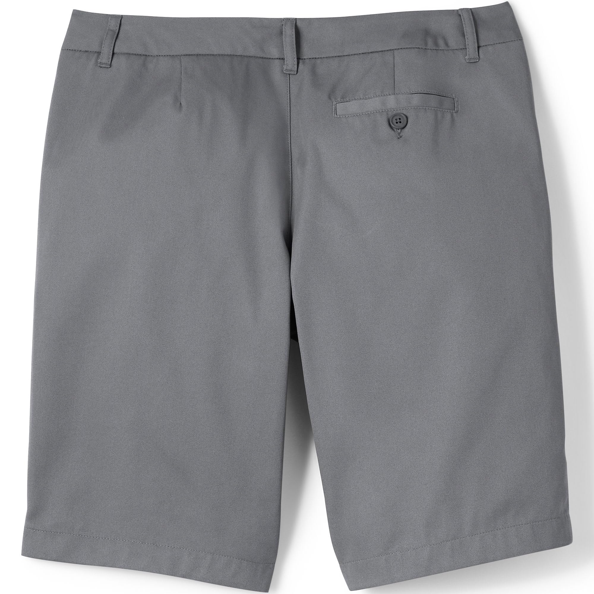Lands' End School Uniform Chino Shorts for Young Women - Comfortable Plain Front Blend Shorts for School, Work & Casual Wear