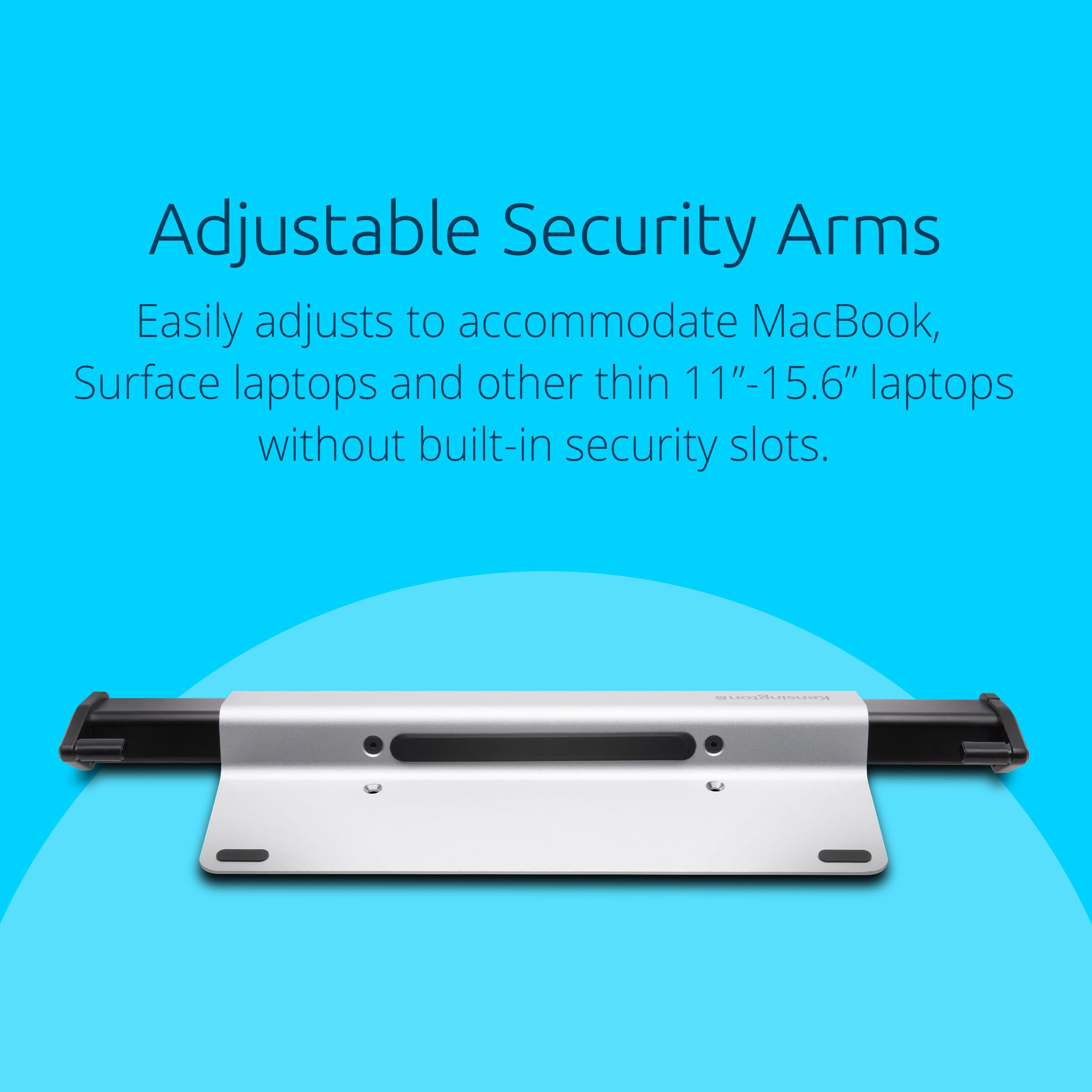 Kensington K64453WW Laptop Locking Station with Keyed Lock & 6ft Cable - Secure MacBook Air/Pro & Surface Laptops - Ideal for Office, School & Public Spaces