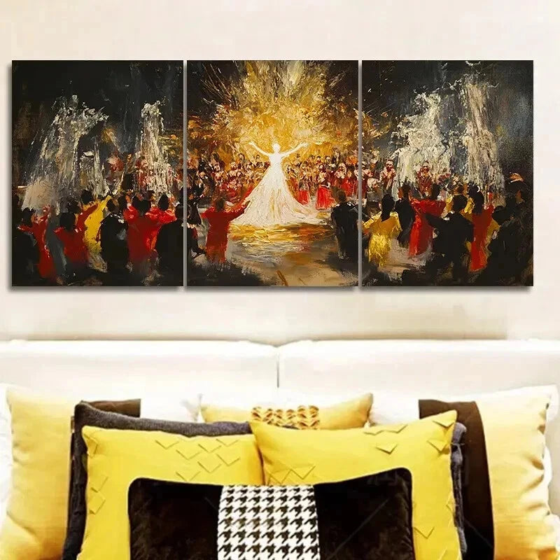 3-Piece Opera Scene Wall Art Set - Framed Canvas 50x70cm | High Quality Print | 100% Australian Made | Ready to Hang | Perfect for Living Room, Bedroom & Office Decor