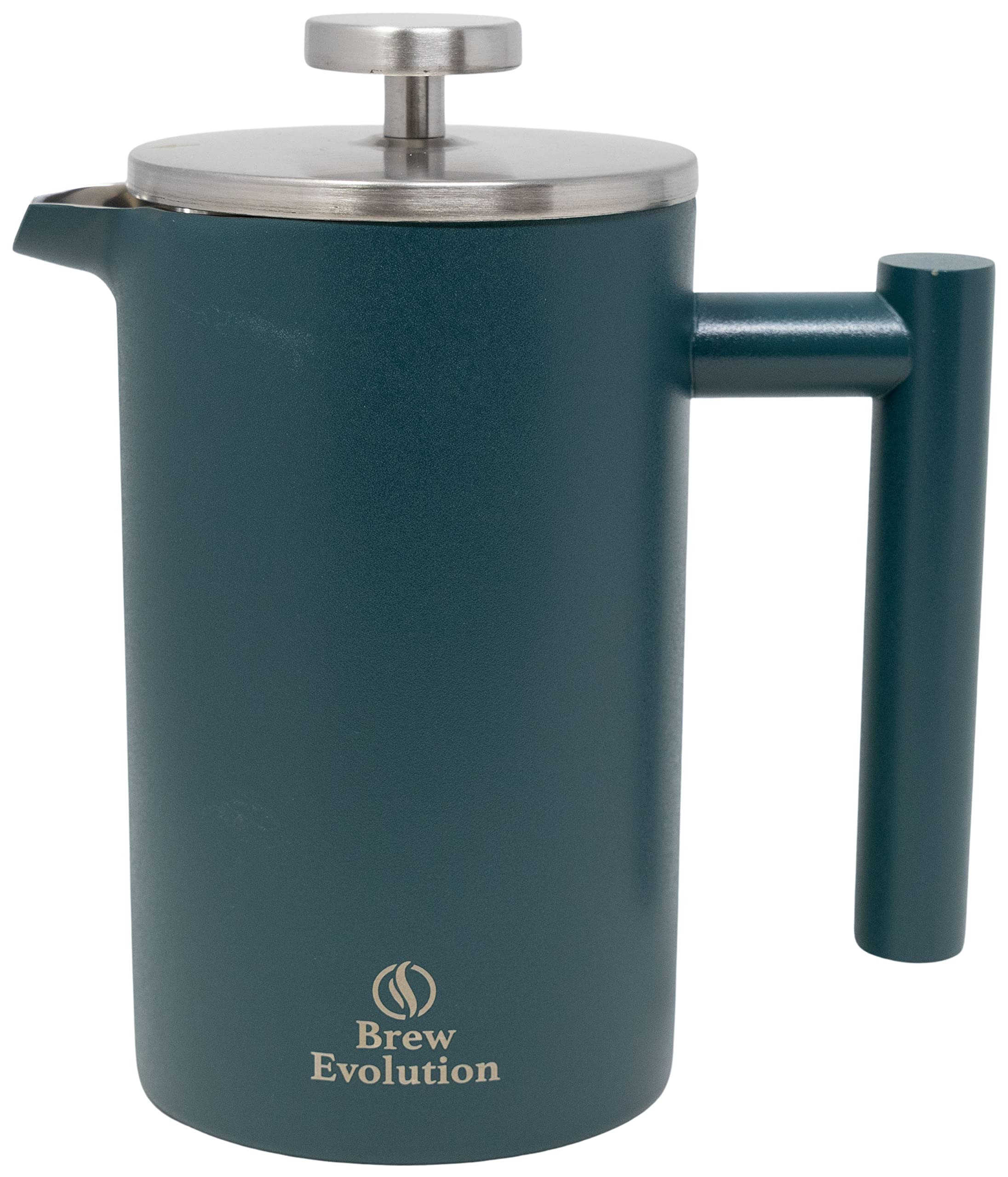 Premium 12 oz Stainless Steel French Press Coffee Maker - Double Walled Insulated Coffee & Tea Brewer with Heat Retention - 350ml Capacity in Hawaiian Blue - Perfect for Home, Office & Outdoor Camping Use