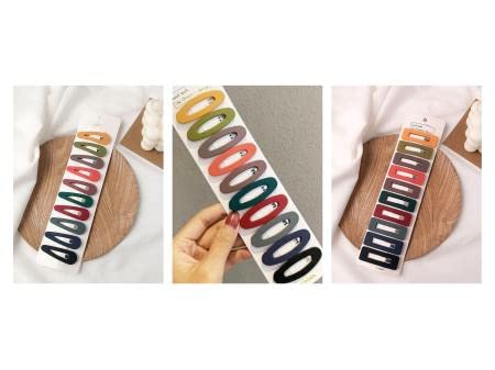 WISDOM Baby & Toddler Hair Clips for Girls - Stylish Square Matte Barrettes Hair Accessories - Perfect for School, Parties & Daily Wear