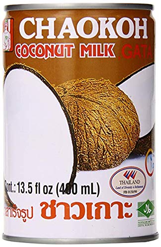 Premium Chaokoh Coconut Milk 13.5 Oz (Pack of 24) - 100% Natural, Rich & Creamy for Thai Curries, Smoothies, Desserts & Vegan Cooking