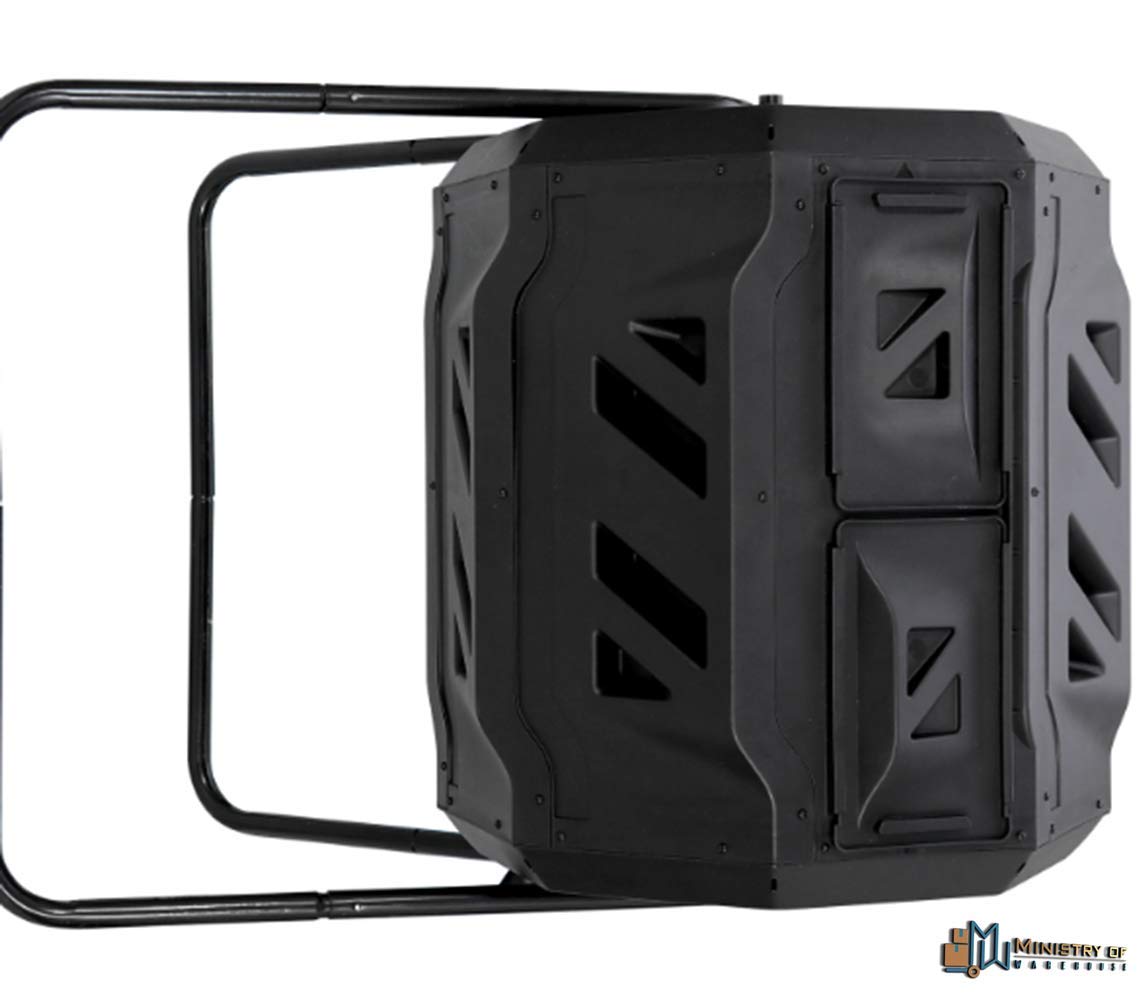 43 Gallon Dual Chamber Compost Tumbler Bin - Outdoor Large Capacity Composter for Organic Waste, Gardening, and Eco-Friendly Composting at Home