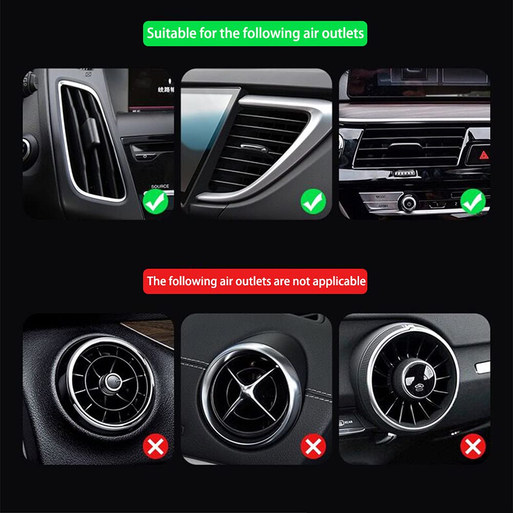 10PCS Universal Shiny U-Shape Air Vent Trim Decoration Strips - Bling Car AC Vent Outlet Molding for All Straight Vents (White) | Perfect for Car Interior Upgrade & Personalization
