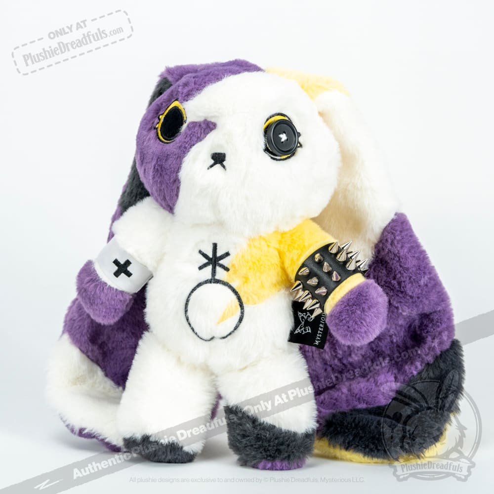 Non Binary Rabbit Plush Stuffed Animal - Soft Plushie Dreadfuls Toy for LGBTQ+ Support, Gender Neutral Gift for Teens & Adults - Perfect for Bedroom Decor, Pride Events, and Emotional Comfort
