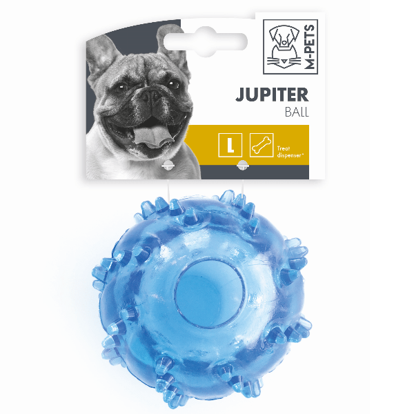 M PETS Jupiter Ball Treat Toy for Dogs - Interactive Chew Toy with Hidden Treat Compartment - Perfect for Training, Playtime & Mental Stimulation