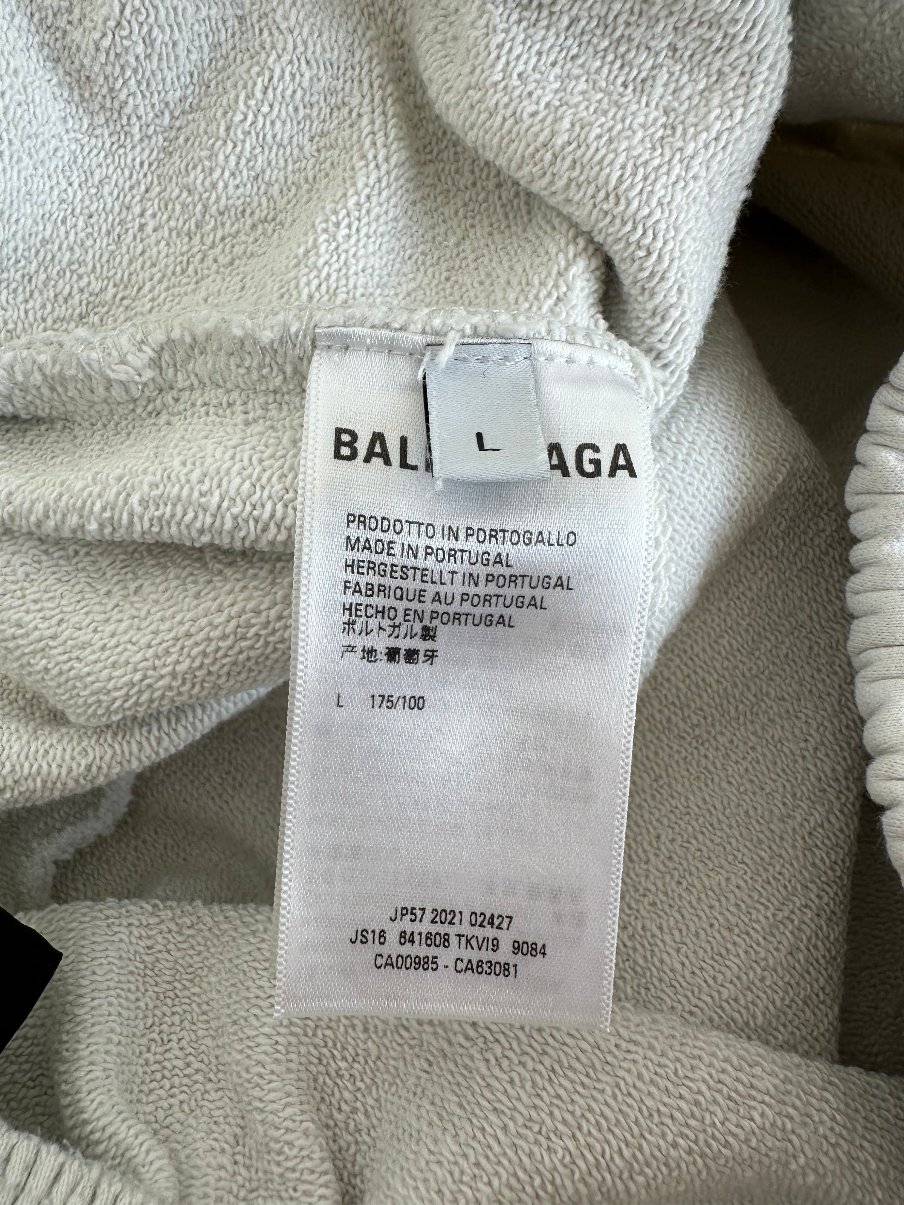 Balenciaga Light Grey Embroidered Logo Shorts for Men - Trendy Casual Streetwear for Summer Outfits and Gym Wear