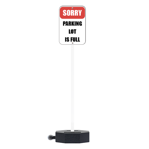 60 LB Heavy-Duty Outdoor Portable Parking Lot Sign with Wheels | 72