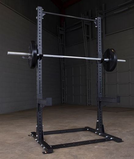Body Solid SPR500 Commercial Half Rack - 1000lb Weight Capacity, Lifetime Warranty | Power Cage for Home Gym, Strength Training & CrossFit Workouts