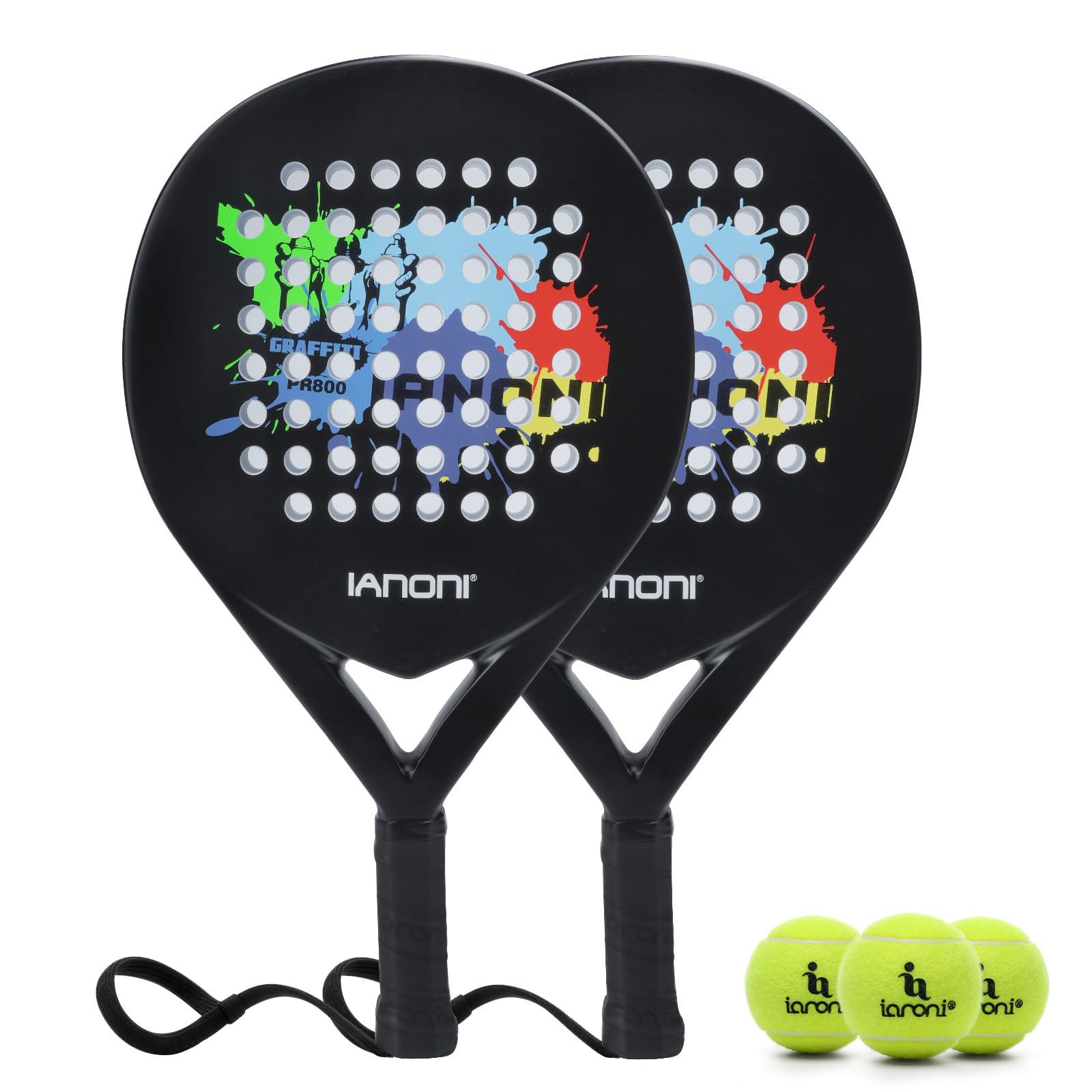 Carbon Fiber Padel Racket with EVA Memory Flex Foam Core - Lightweight Tennis Racquet for Professional & Recreational Players - Perfect for Court Matches & Training Sessions