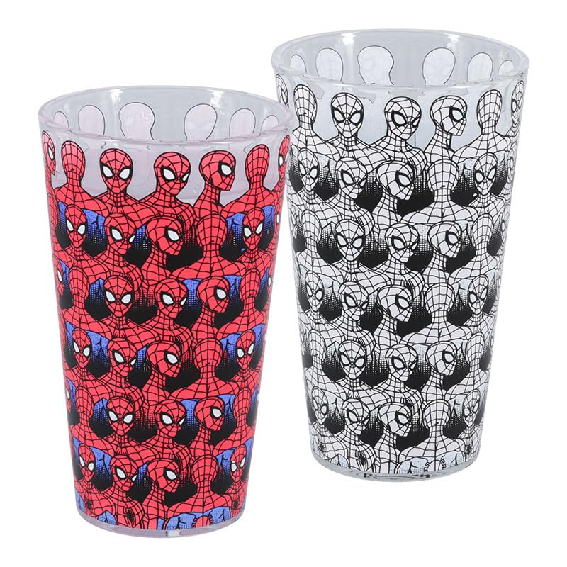 Marvel Official Licensed Spider-Man Cold Changing Glass - 440ml Superhero Tapered Drinking Cup with Iconic Design | Perfect for Comic Fans, Home Decor & Kitchen Drinkware | Great for Parties, Collectibles & Superhero-Themed Gifts | Paladone