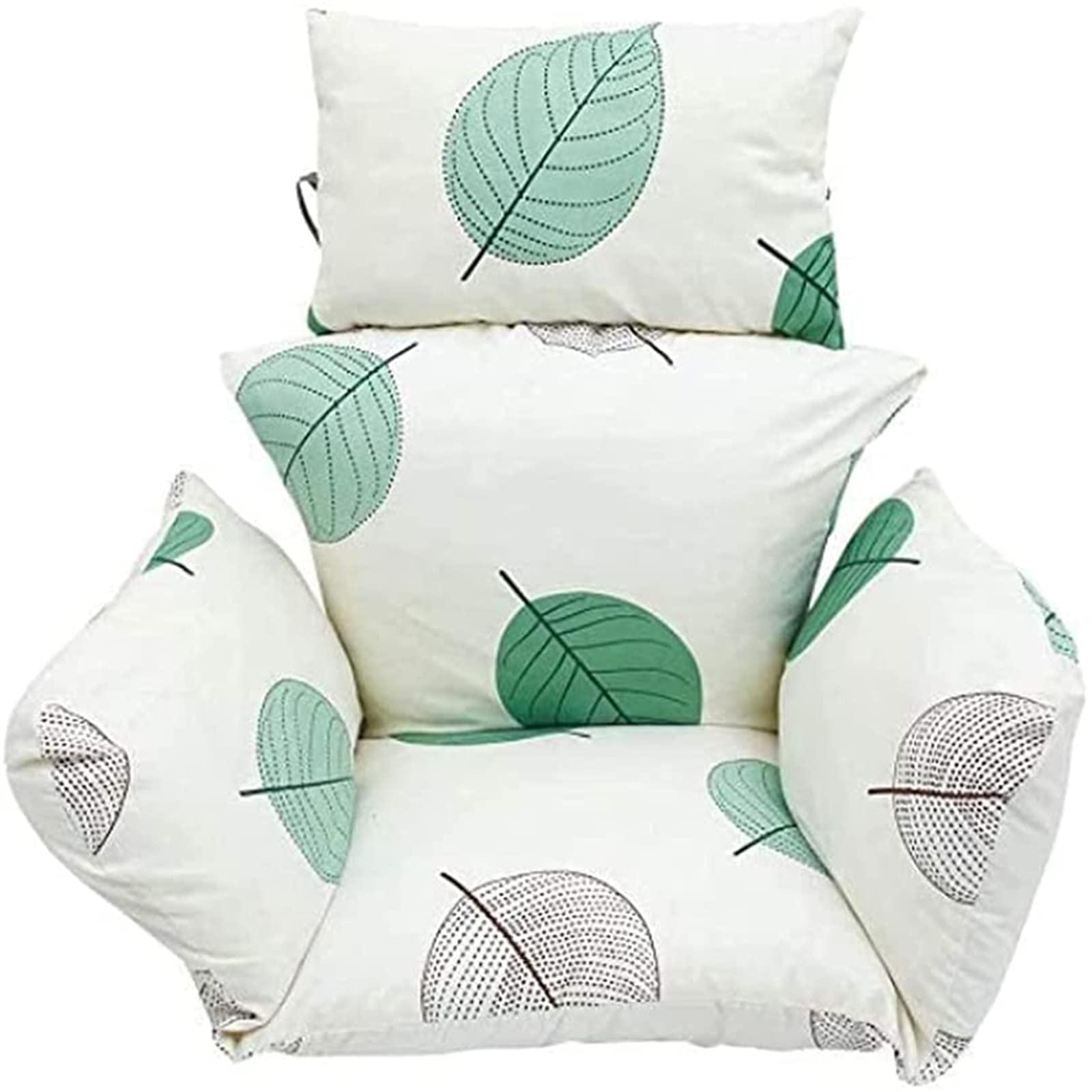 Outdoor Hanging Egg Chair Cushion Replacement - Thick Swing Seat Cushion with Headrest & Armrests, Removable & Washable for Patio, Garden, Balcony - Perfect for Relaxing, Lounging & Outdoor Decor