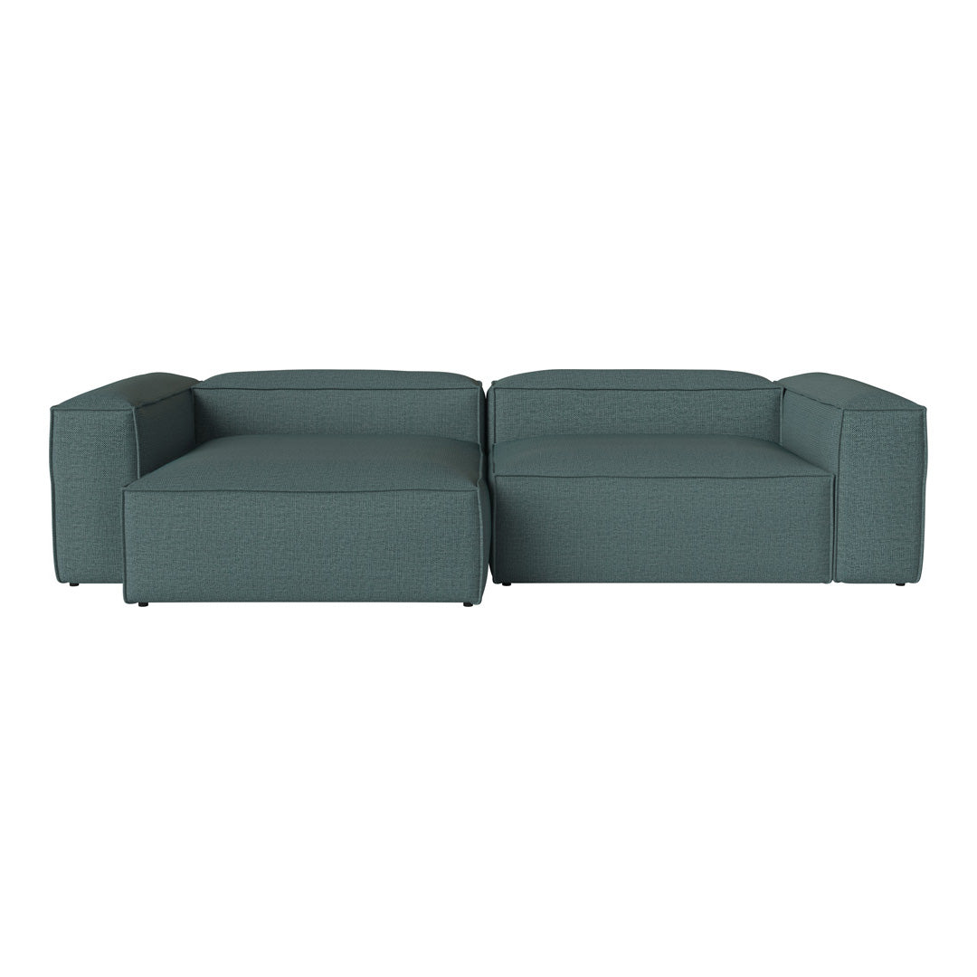 Cosima 2-Seater Sofa with Chaise Lounge - Modern Fabric Sectional Couch for Small Spaces, Living Room & Apartment Furniture (Gray) - Perfect for Relaxing, Entertaining & Small Space Living