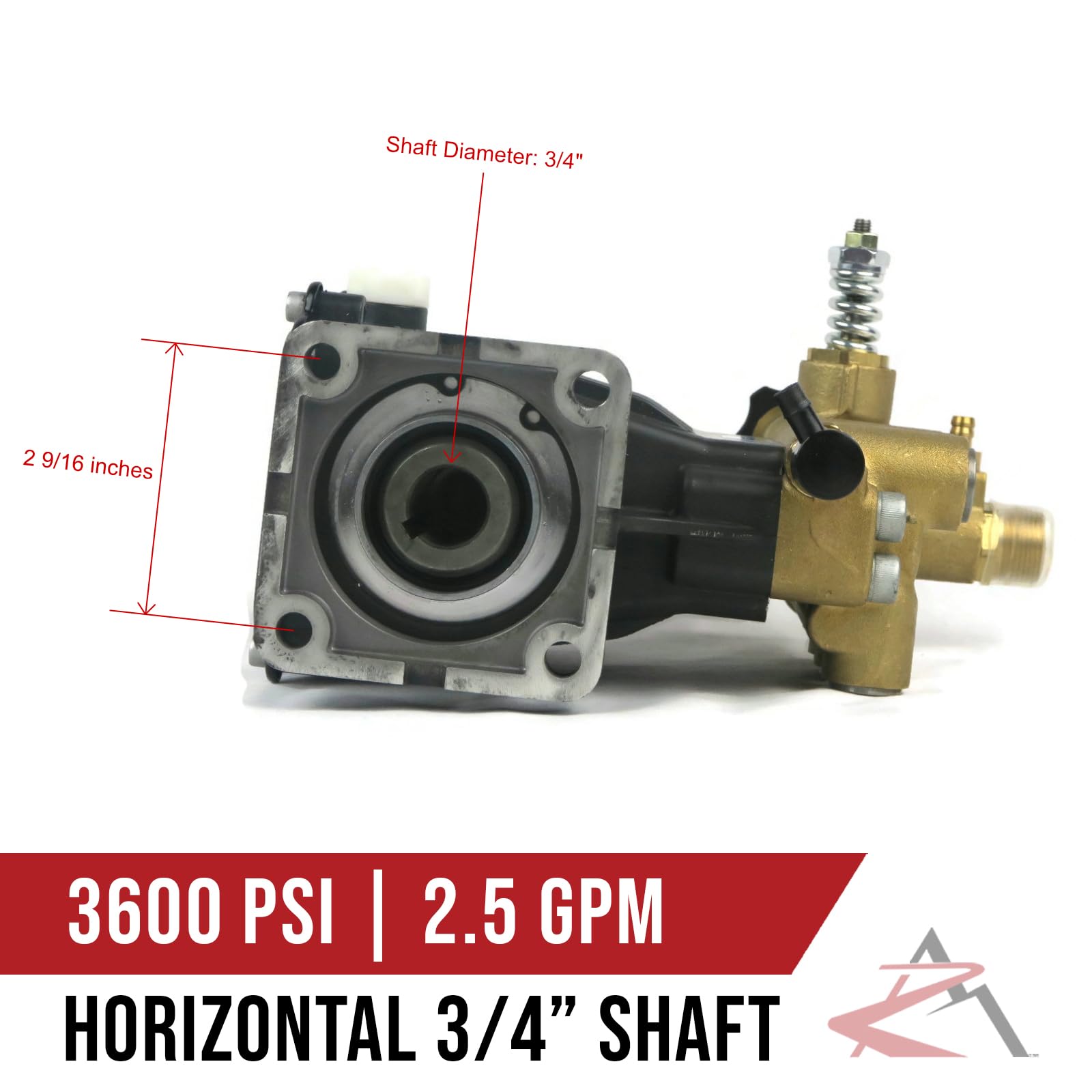 3600 PSI 2.5 GPM Pressure Washer Pump Replacement for Comet ZWD2535G BXD3020G LWS0409GE - High Performance Power Washer Pump for Heavy Duty Cleaning, Car Washing, Deck & Patio Maintenance
