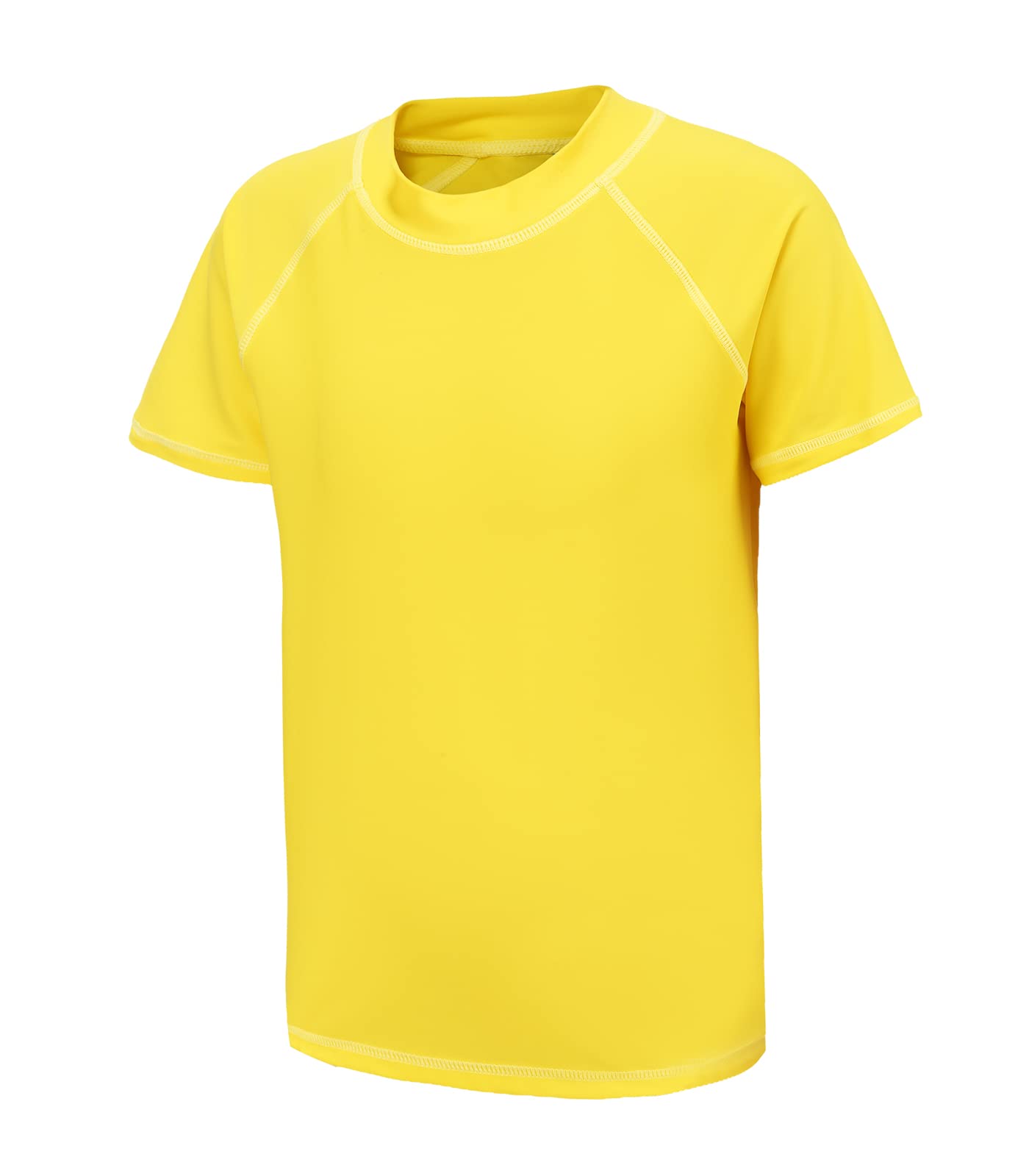 Boys UPF 50+ Sun Protection Swim Shirt - Short Sleeve Rash Guard for Kids - Perfect for Beach, Pool & Water Sports