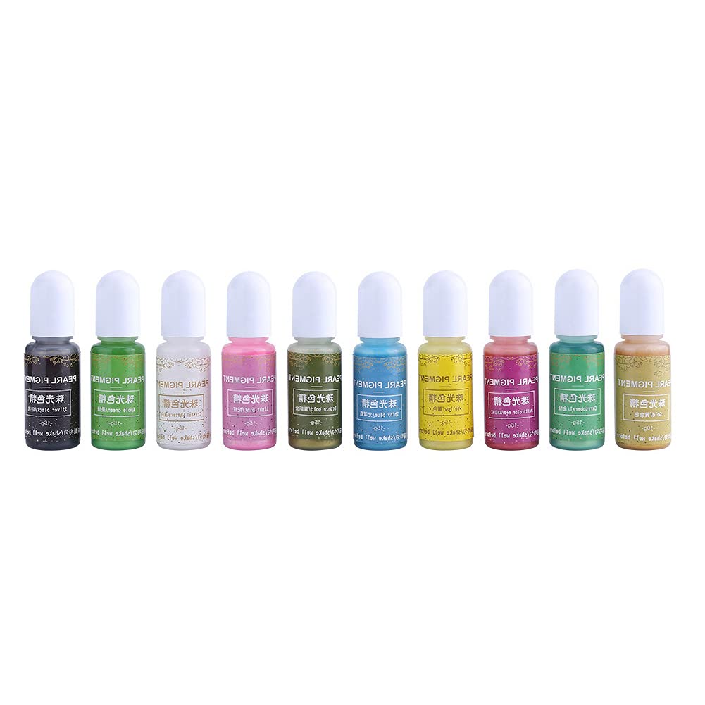 UV Resin Gel Kit - 10g Odorless UV Resin Colorant Pigment for Jewelry Making, DIY Crafts, Nail Art & Garment Accessories (10 Vibrant Colors - Set A) | Perfect for DIY Jewelry, Resin Art Projects & Creative Decorations