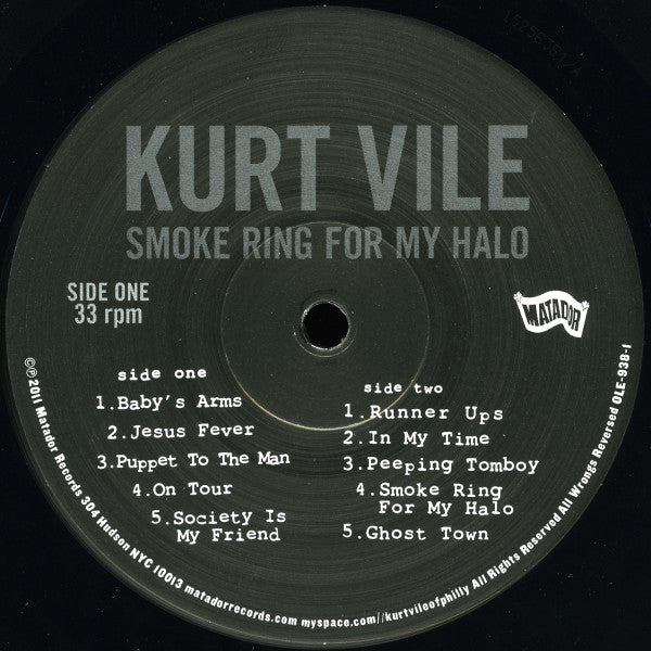 Kurt Vile - Smoke Ring For My Halo Vinyl LP Album (Limited Edition Reissue, Mint Condition) - Perfect for Record Collectors & Indie Music Lovers
