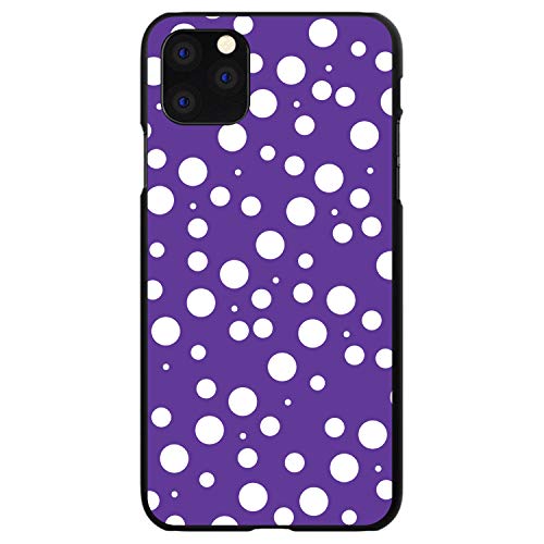 Purple White Bubbles Polka Dots On Black Case