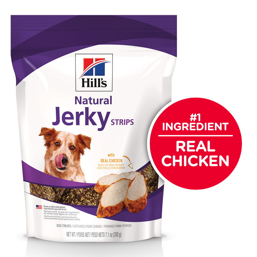Hill's Science Diet Chicken Jerky Strips Dog Treats - High Protein, Grain Free, Natural Training & Rewards for Small, Medium & Large Dogs - Perfect for Training, Travel & Outdoor Adventures