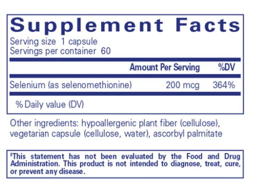 Organic Selenium Supplement (Selenomethionine) 200mcg - Immune Support & Antioxidant Boost - Vegan Capsules for Thyroid Health & Metabolism - Perfect for Daily Wellness Routine & Detox Support