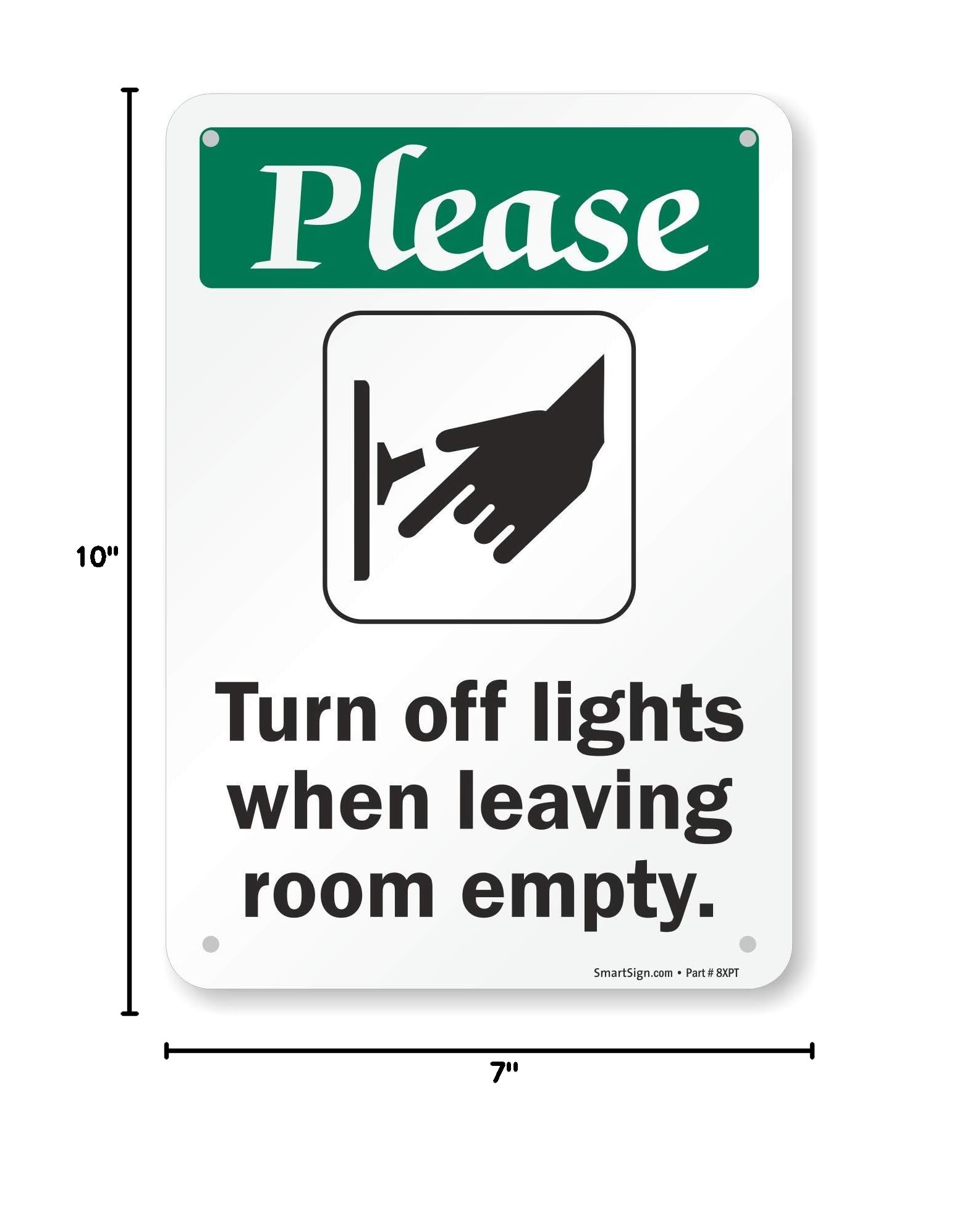 SmartSign 'Please Turn Off Lights When Leaving Room Empty' Sign | 7