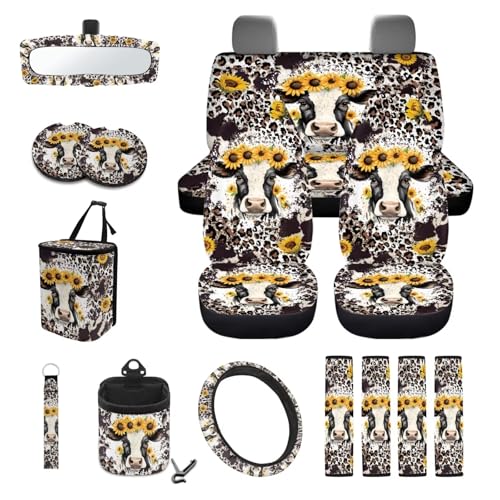 Cow Sunflower Leopard Print