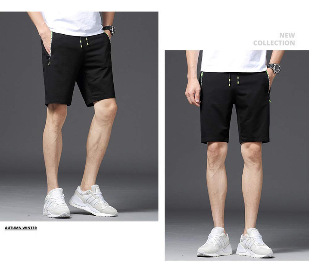 Men's Summer Casual Shorts with Adjustable Drawstring & Elastic Waistband - Classic Beach Shorts with Zipper Pockets for Swimming, Surfing, and Outdoor Activities