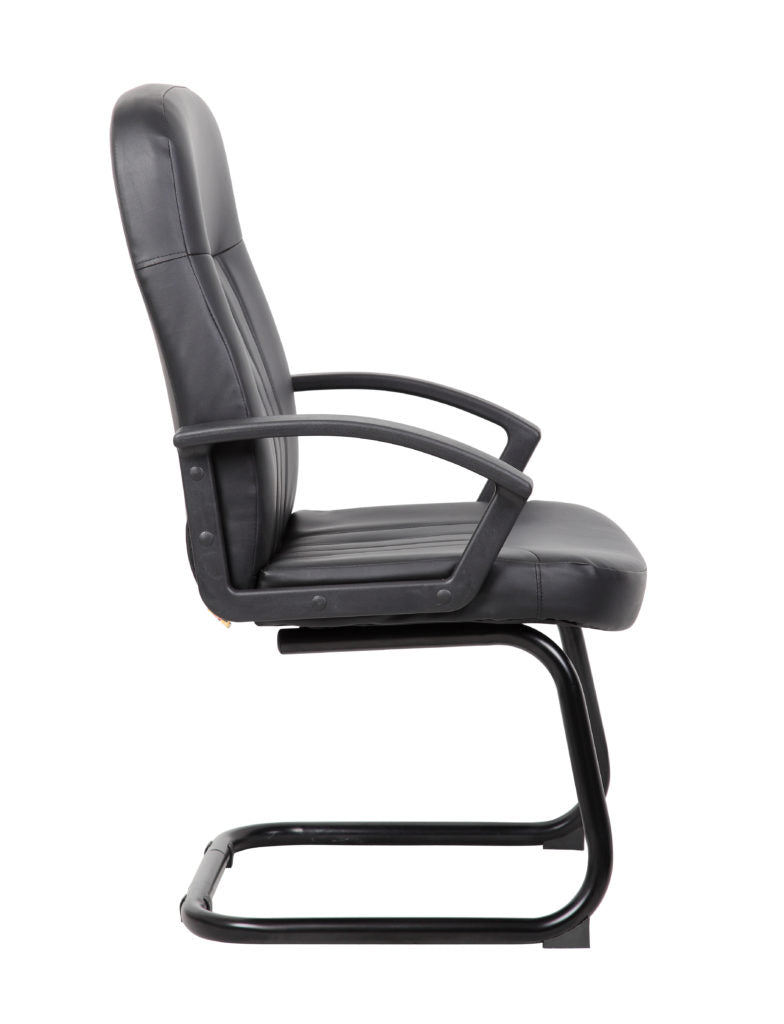 Premium Executive Leather Guest Chair B8109 - Ergonomic Office Chair for Conference Rooms, Reception & Home Office - High-Quality Budget-Friendly Seating Solution