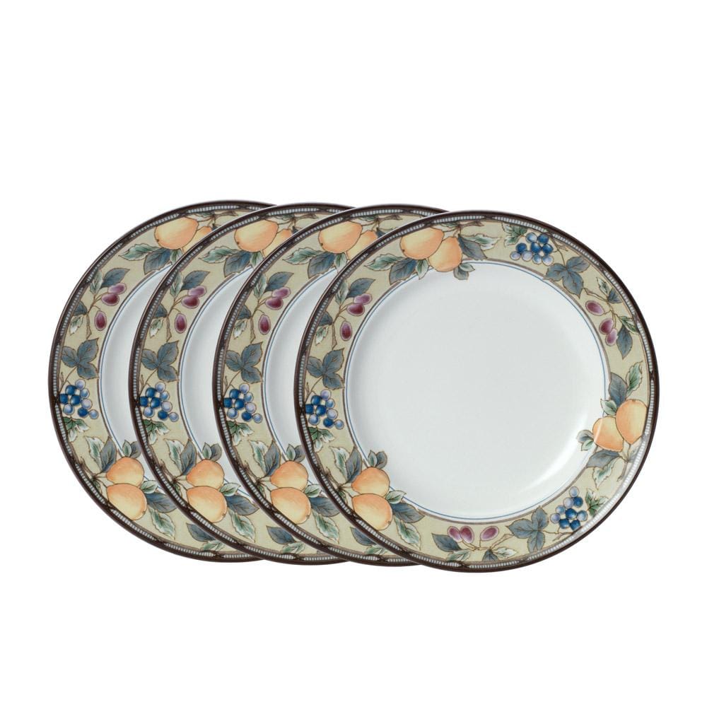 Garden Harvest® Set of 4 Salad Plates - Elegant Dinnerware for Healthy Eating, Perfect for Salads, Appetizers & Small Meals - Ideal for Home Dining, Parties & Outdoor Picnics