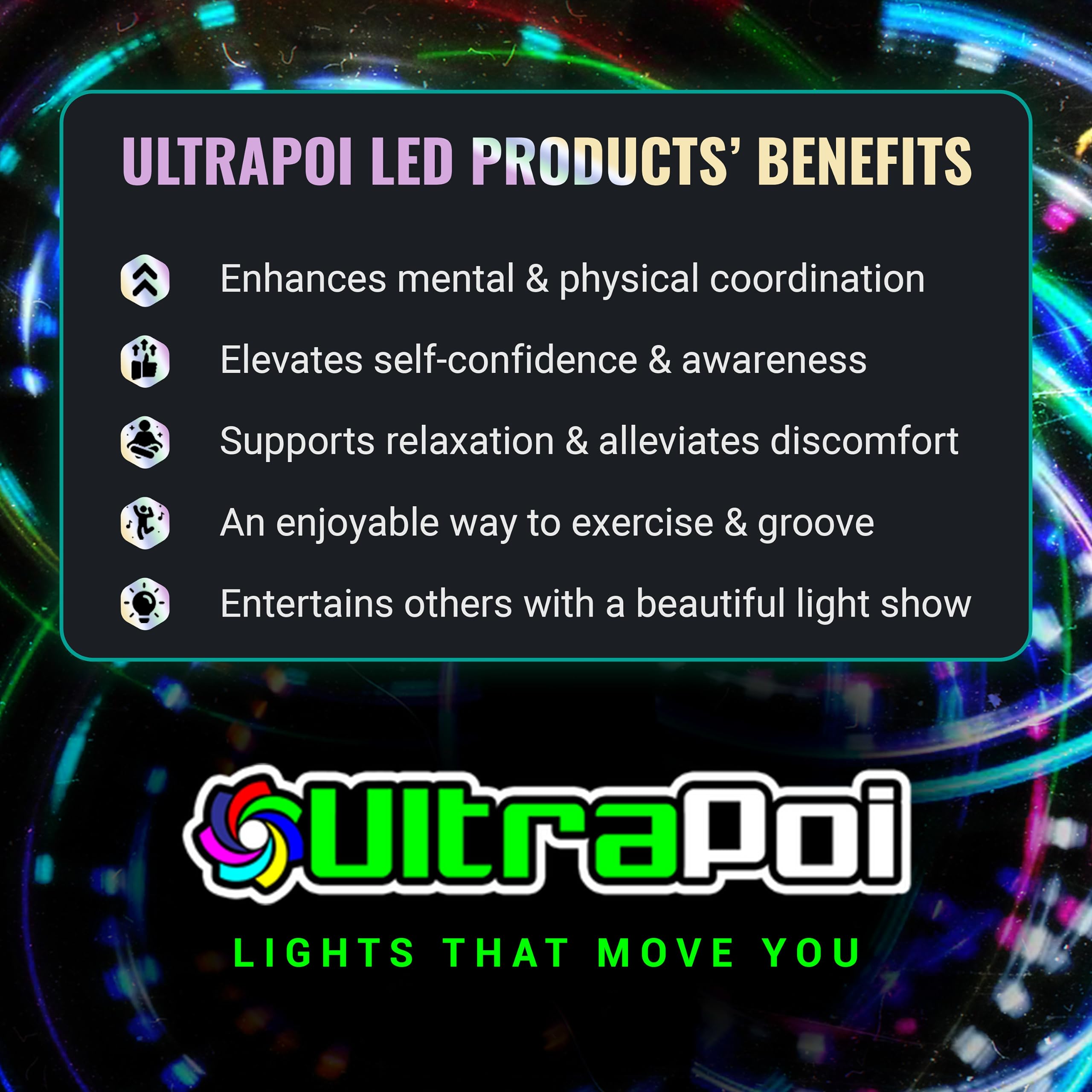 UltraHoop Remote LED Hoop - Wireless Control 60 Color Changing LED Lights with 300+ Modes & Patterns - Rechargeable Battery, HDPE Collapsible Design - Advanced to Beginner Hula Hoops - 36” x 3/4