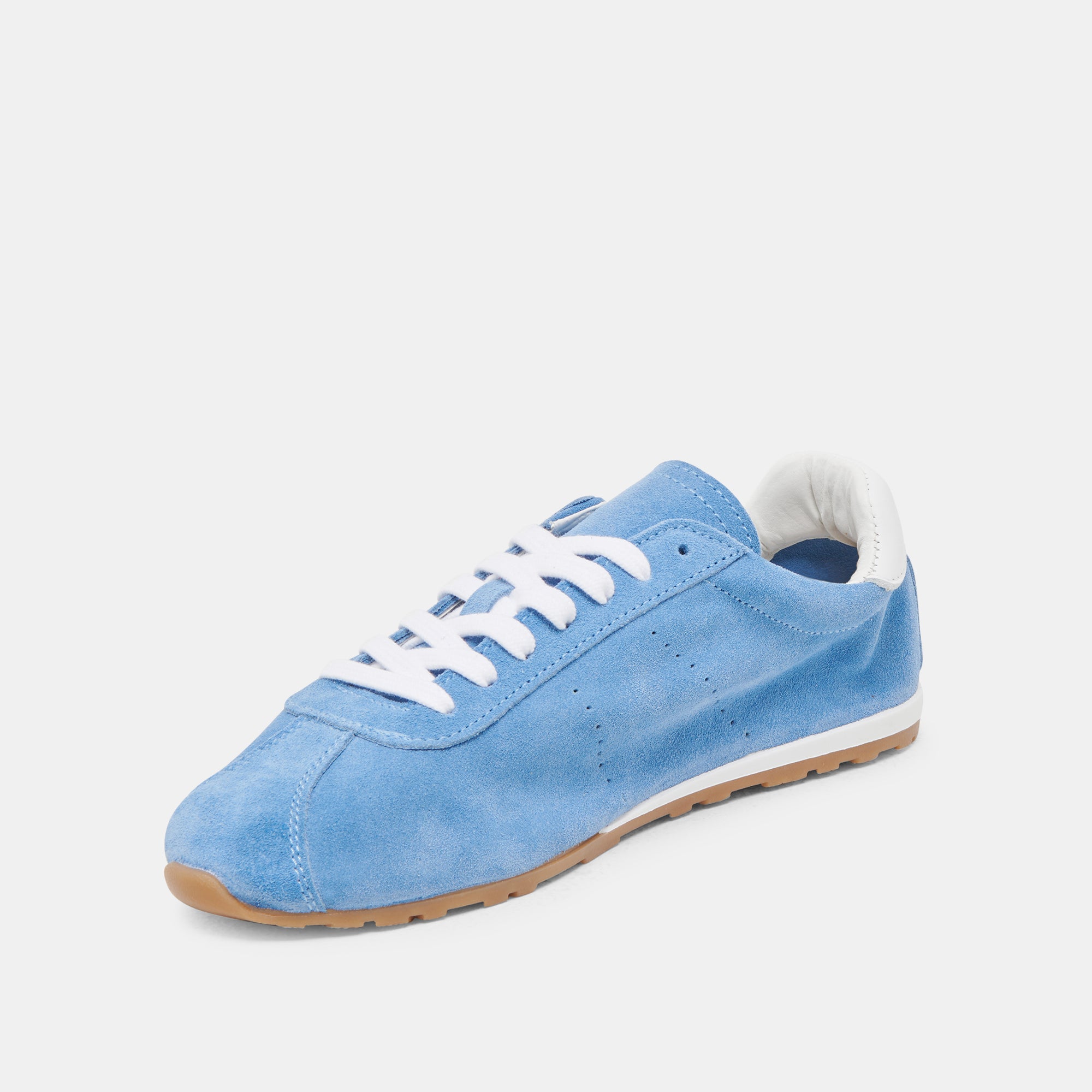 SERINA Women's Blue Suede Sneakers - Comfortable Casual Walking Shoes for Everyday Wear, Gym, and Outdoor Activities