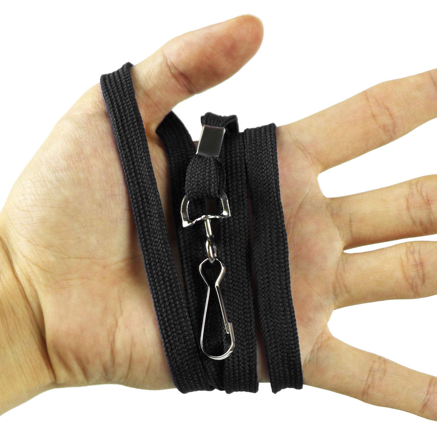Durable Flat Lanyard with Swivel Hook - Bulk Badge Lanyards for ID Cards & Keys