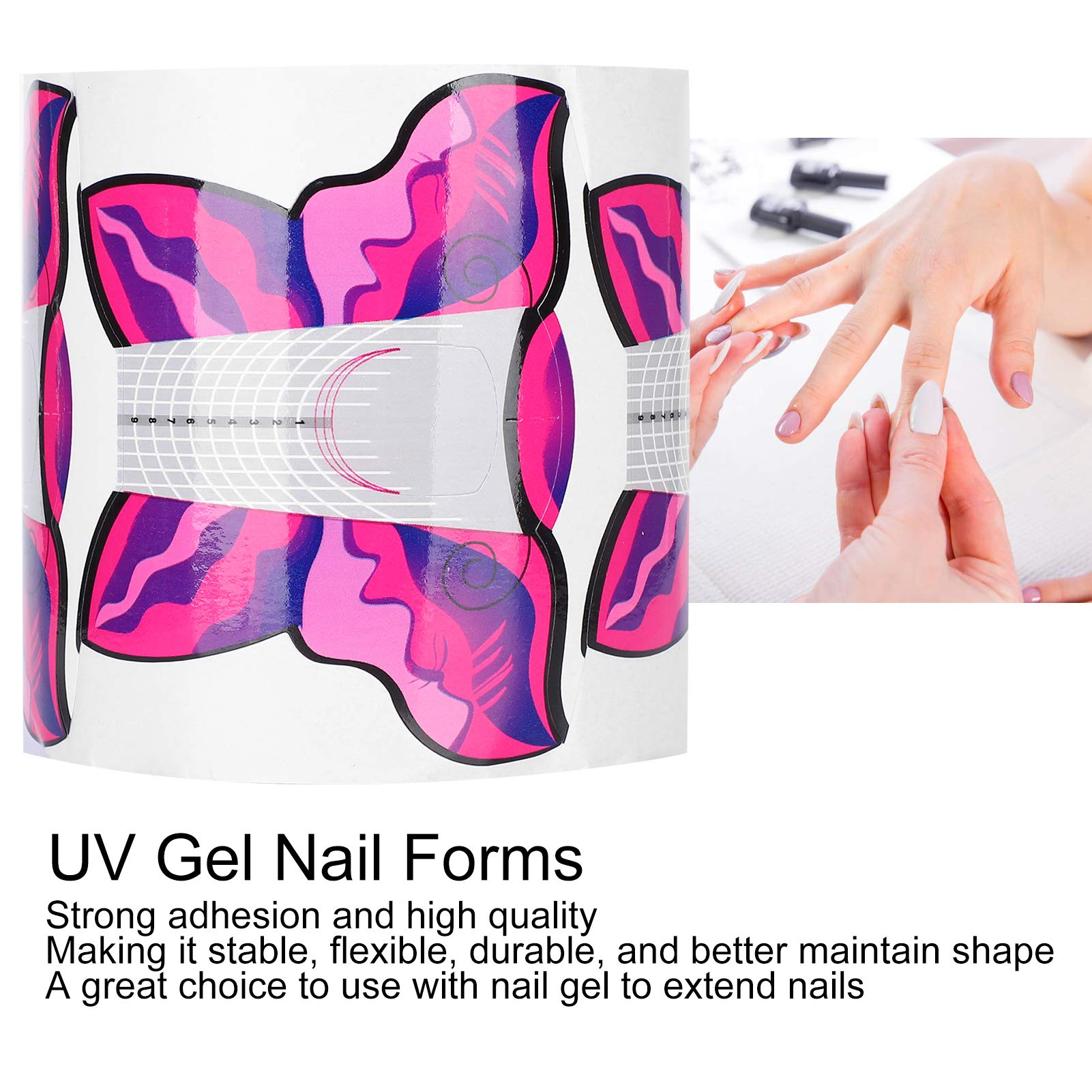 300pcs Butterfly Nail Extension Stickers - Pointed Nail Forms for Sculpting & Extensions | Works with UV Acrylic, Poly Gel & Manicure Products | Perfect for Salon & DIY Nail Art at Home