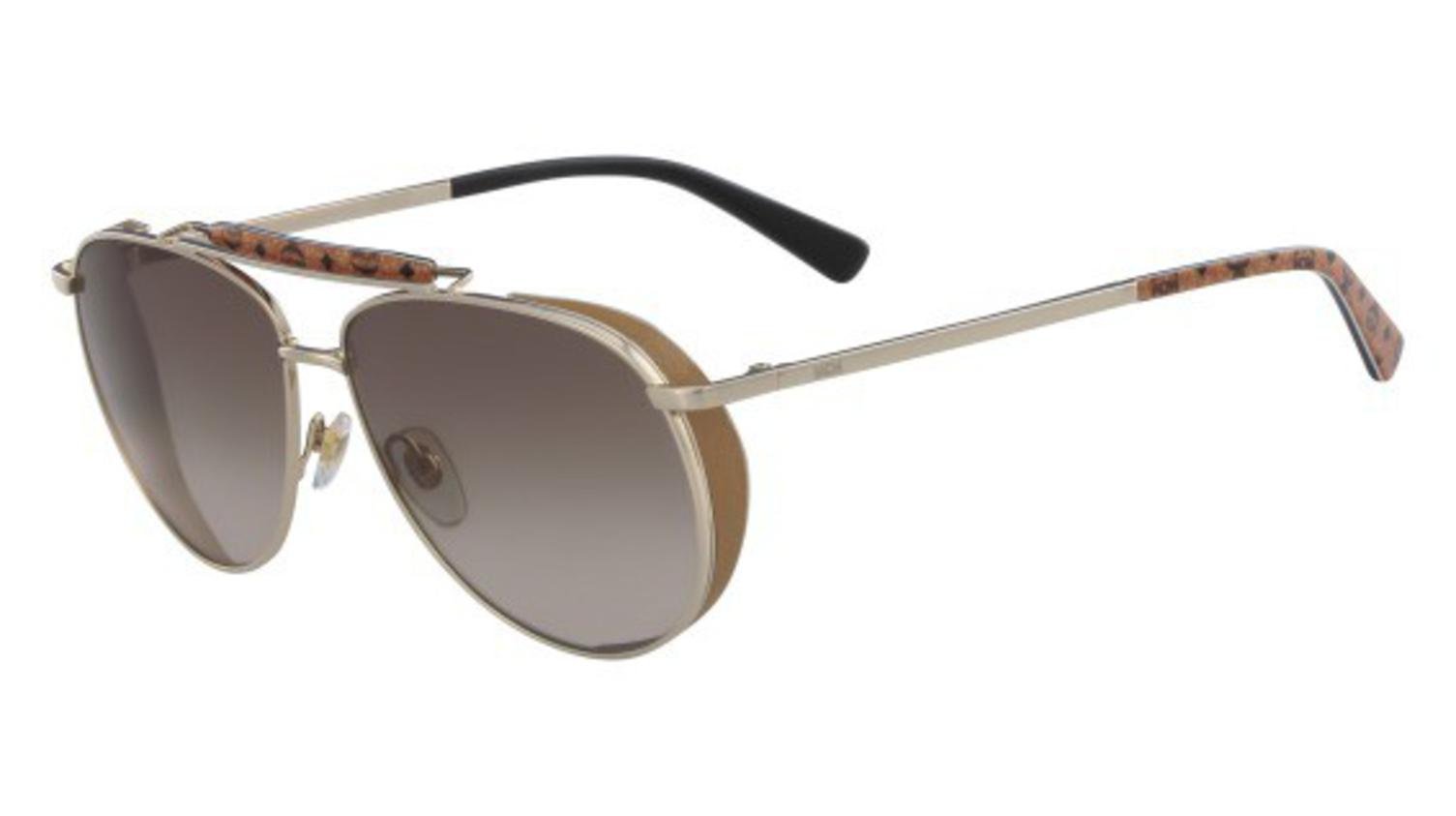 MCM 119 S 722 Shiny Gold/Brown Sunglasses for Women - Luxury Designer Shades for Driving, Beach & Outdoor Fashion Accessories