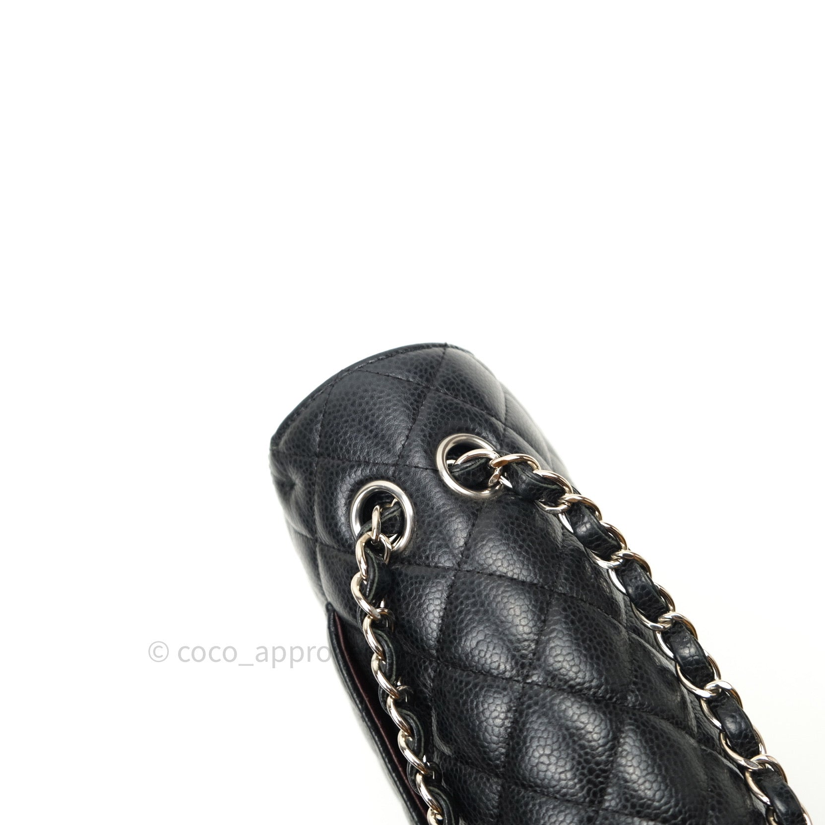 Chanel Classic Medium Double Flap Bag Black Caviar Leather with Silver Hardware - Luxury Shoulder Bag for Women, Perfect for Work, Parties & Special Occasions