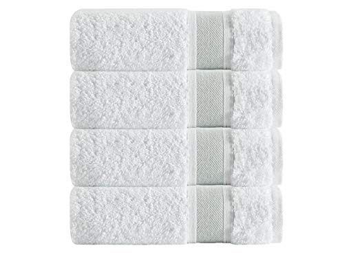 Premium 100% Cotton Turkish Bath Towels - Extra Large 35x67 Inch, Ultra Soft & Highly Absorbent, Heavyweight 900 GSM (Pack of 4, Green) - Luxury Spa, Beach, Gym & Home Use
