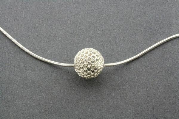 Elegant Lace Ball Pendant Necklace - 45cm Adjustable Snake Chain for Women, Perfect for Weddings, Parties & Everyday Jewelry