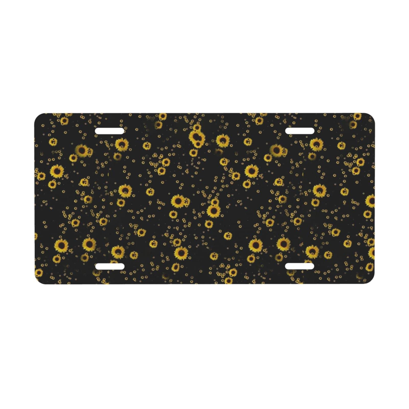 Yellow Daisies Metal License Plate - 6x12 Inch Decorative Car Front Plate with 4 Holes - Durable Auto Accessories for Men - Perfect for Customizing Vehicles, Gifts & Car Shows