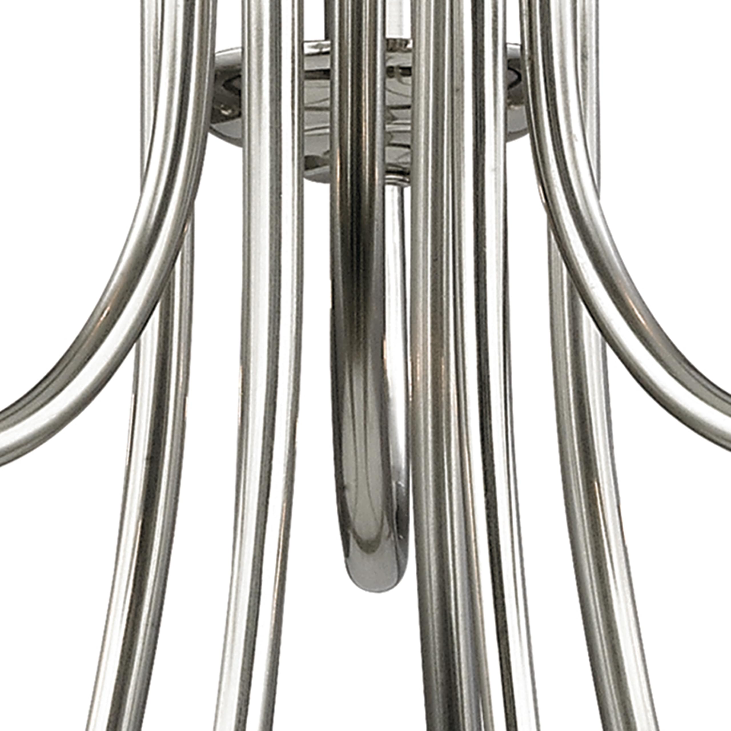 Elk Lighting Williamsport 9-Light Chandelier in Brushed Nickel - Elegant Dining Room & Foyer Ceiling Light Fixture for Modern Home Decor
