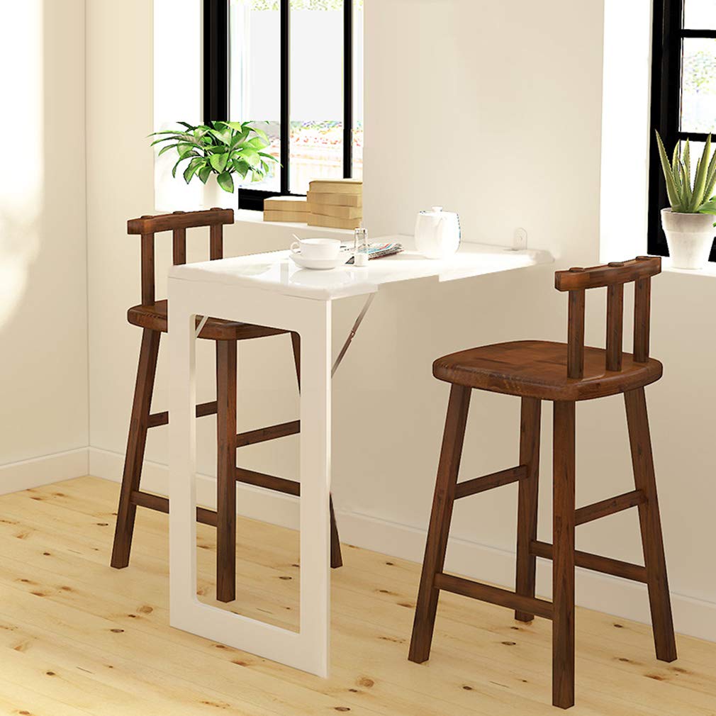 Floating Wall Mounted Folding Table - Invisible Space Saving Workbench, Laptop Desk, Kitchen Dining Table with Convertible Chalkboard & Photo Frame - White | Perfect for Small Apartments, Home Office & Kitchen Use