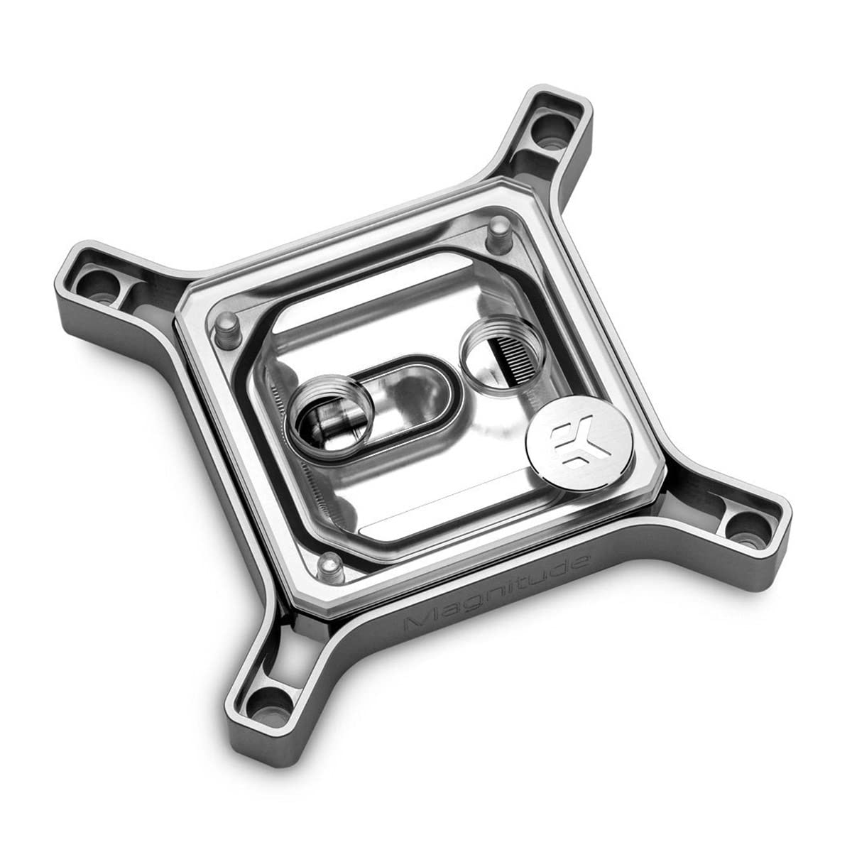 EKWB EK-Quantum Magnitude CPU Water Block for Intel LGA 1700 - High Performance Liquid Cooling with D-RGB Lighting (Nickel/Plexi) - Perfect for Gaming PCs & Custom Water Cooling Builds