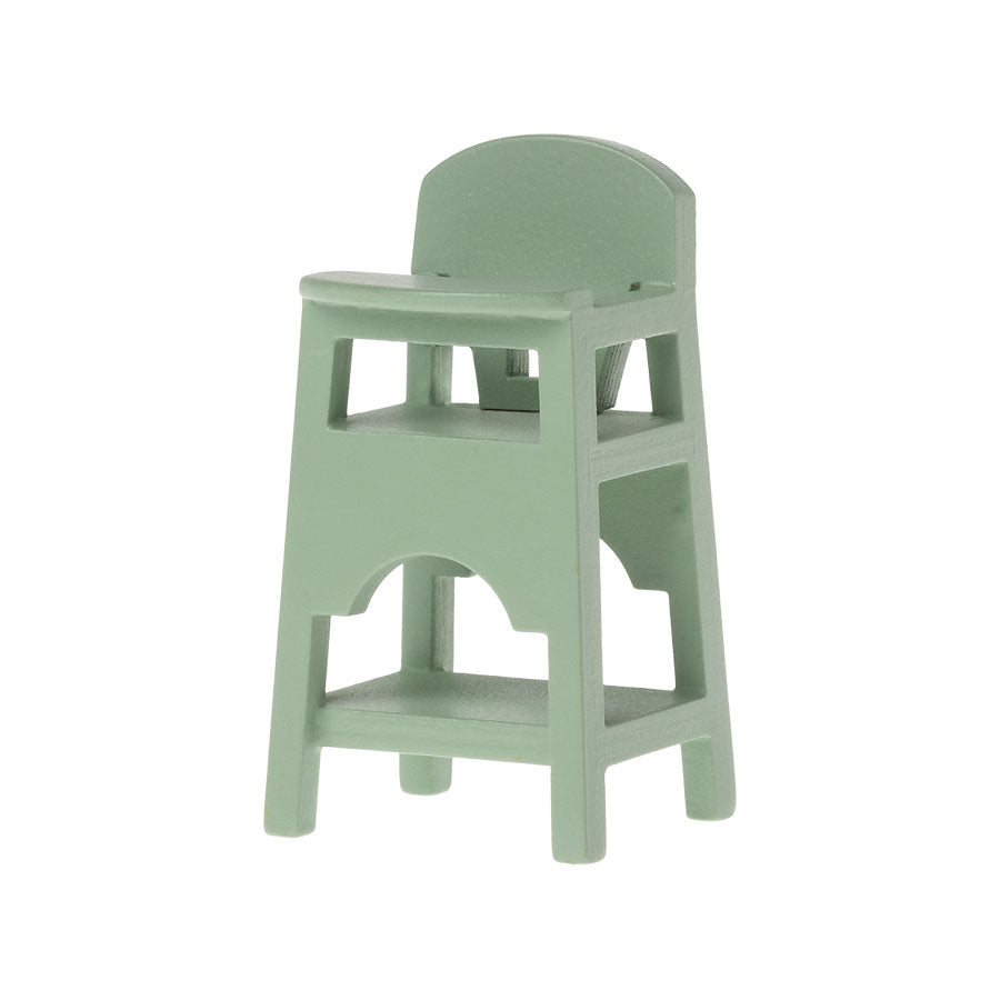 Maileg High Chair for Kids - Adorable Mint Mouse Design | Perfect for Playtime, Nursery Decor & Gift Giving