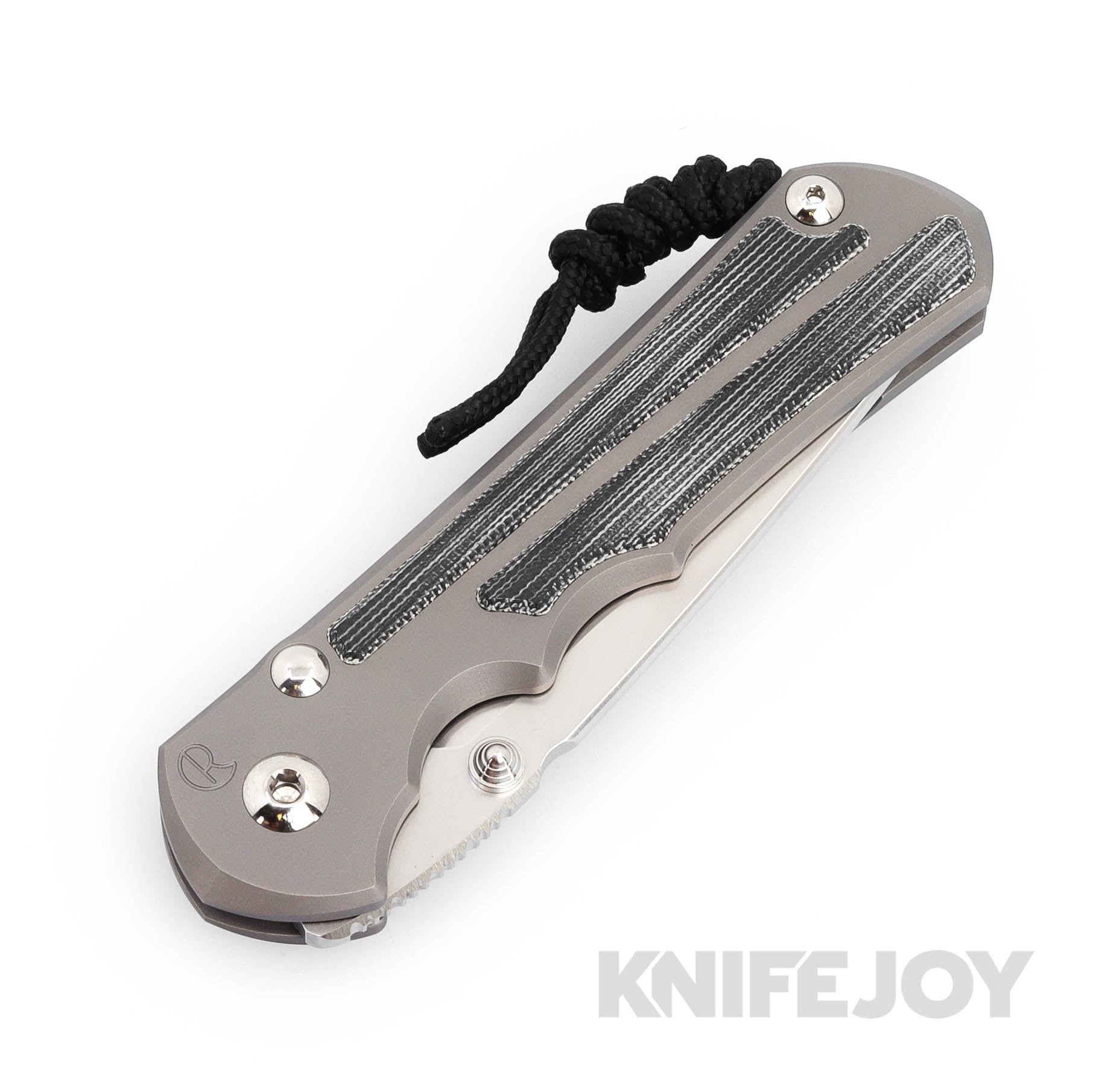 Chris Reeve Large Inkosi Tanto Knife - Magnacut Blade, Black Canvas Micarta Inlay & Glass Blasted Titanium Handles | Premium EDC Folding Knife for Outdoor, Camping & Survival