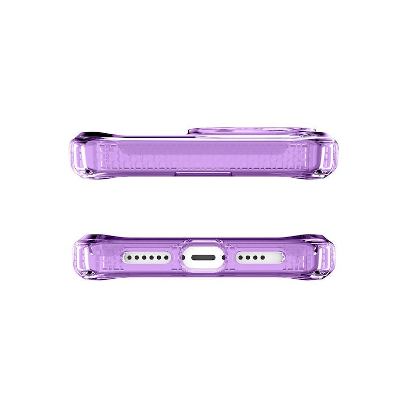 Premium ITSKINS SUPREME MAGCLEAR Case for iPhone 13/14 - Purple | Magnetic Phone Cover with Military-Grade Protection | Perfect for Work, Travel & Everyday Use